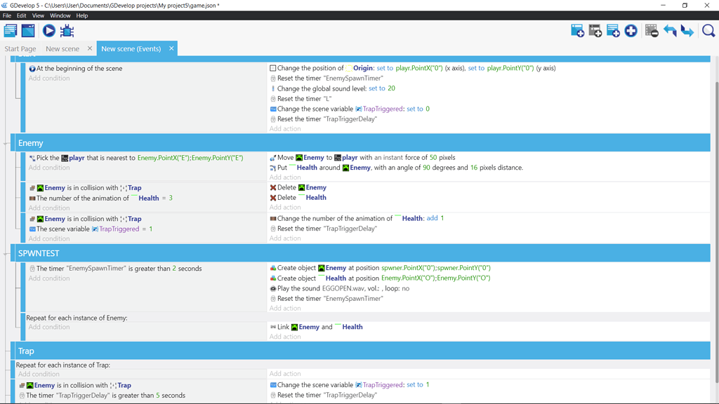 Multiple enemies, healthbars and timers Problem How do I...? GDevelop Forum