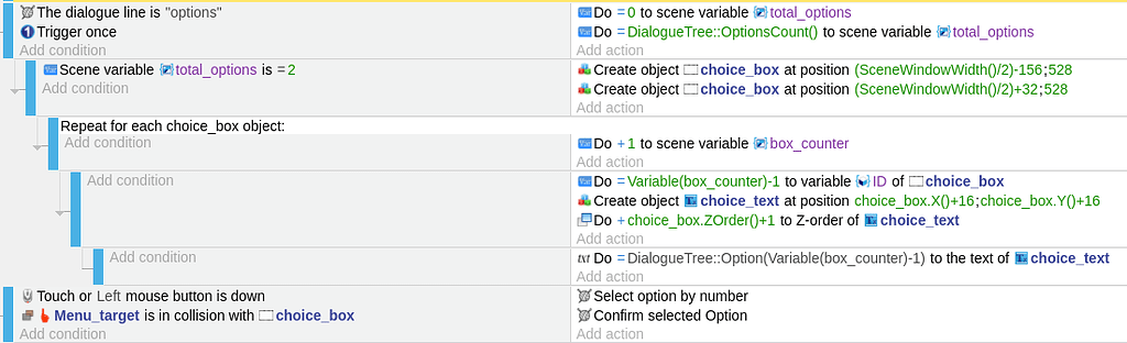 Dialogue Tree / Select option by number - How do I...? - GDevelop Forum