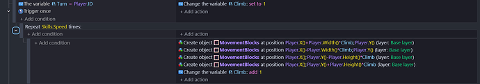 Current event setup screenshot