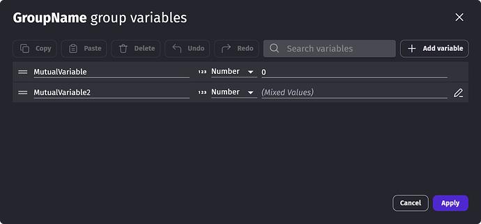 Group Variables