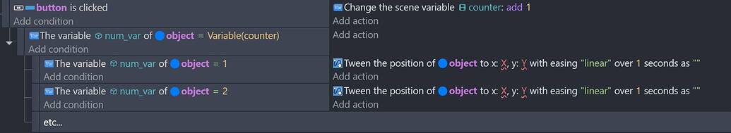 Single button to tween multiple objects - How do I...? - GDevelop Forum