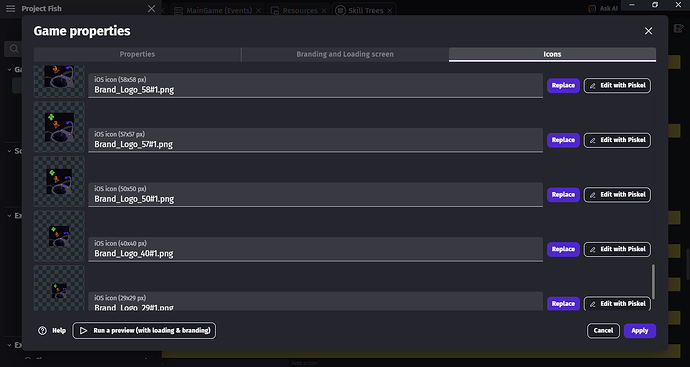 GDevelop 5 - Project Fish - GDevelop Cloud 29_01_2026 11_34_30