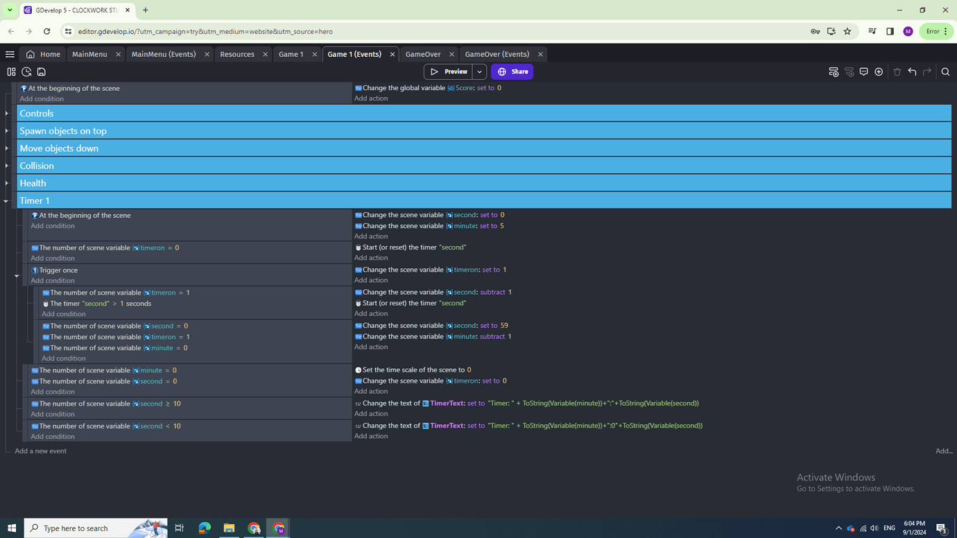 Make a countdown timer in minutes? How do I...? GDevelop Forum