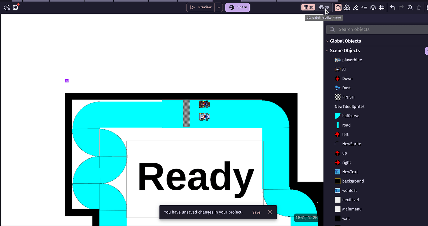 [SOLVED] 3D Editor Button Won't Appear - How do I...? - GDevelop Forum