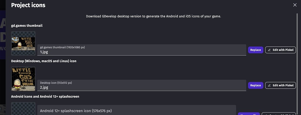 Thumbnail set not working - GDevelop general - GDevelop Forum