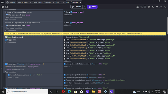 My global variable isnt working - How do I...? - GDevelop Forum