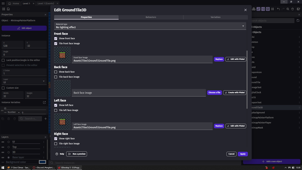 Change transparency options in editor - Feature requests - GDevelop Forum