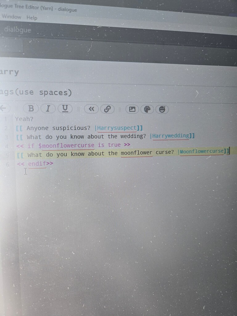 Need help with Yarn for Dialogue Tree - How do I...? - GDevelop Forum