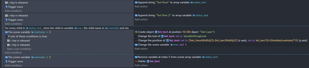 Create a "scrolling" text with lists? - How do I...? - GDevelop Forum
