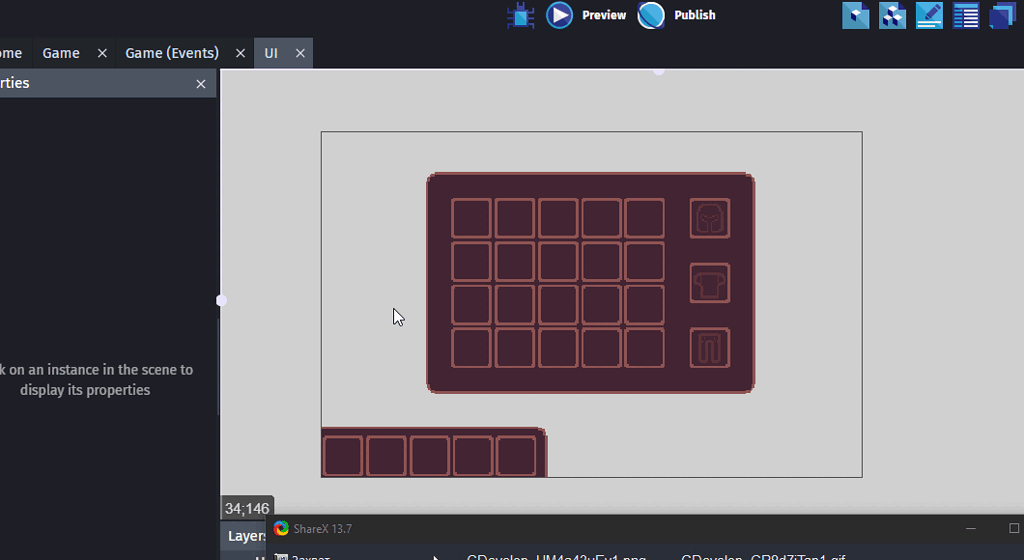 Cells not alligning with the inventory - How do I...? - GDevelop Forum