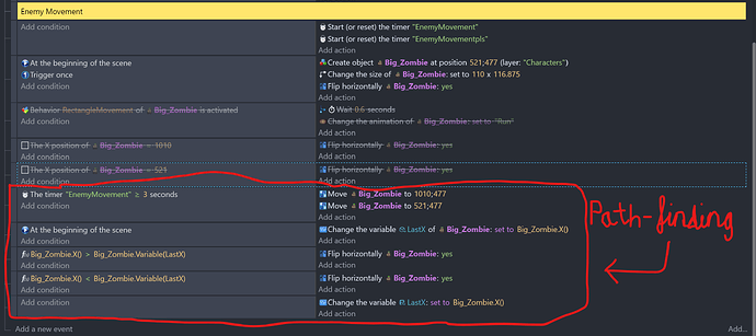How can I make my enemy move and then flip - How do I...? - GDevelop Forum