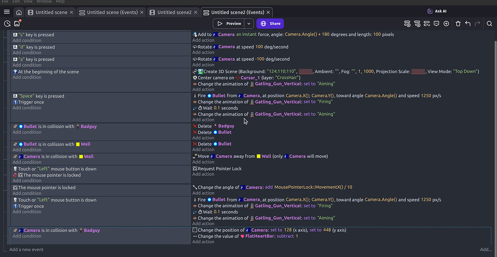 [Solved] Why is when i shoot bullet goes up? - How do I...? - GDevelop ...