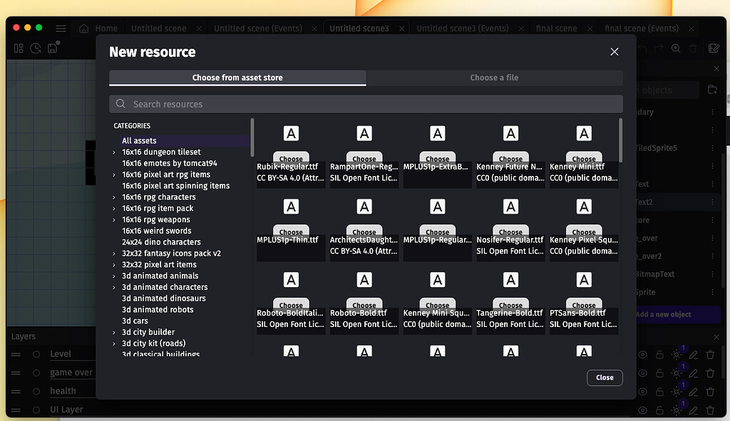 Gdevelop Asset Store Previewing fonts in the asset store - Feature requests - GDevelop Forum