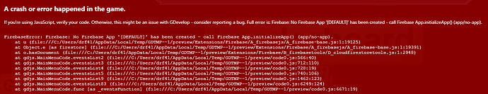 Firebase Error