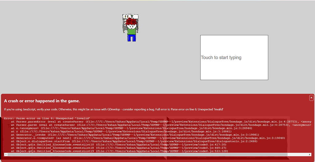 Bug report. Need help - How do I...? - GDevelop Forum