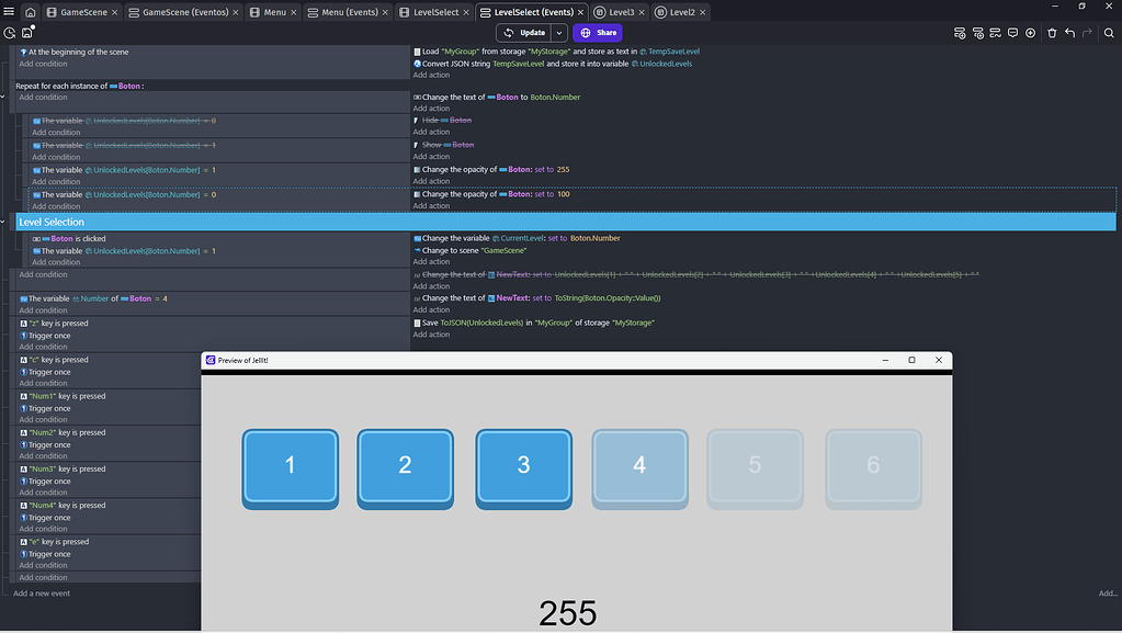 Button (Panel Sprite) Opacity Bug - Bugs reports - GDevelop Forum
