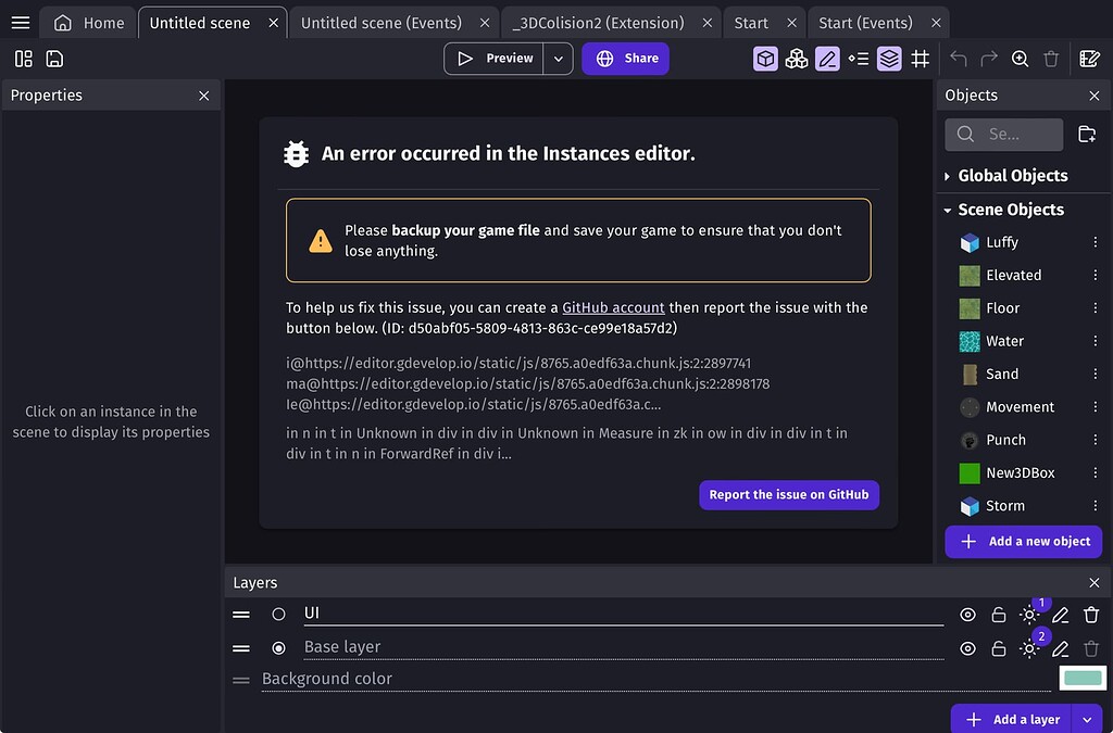 Develop crashed over and over - How do I...? - GDevelop Forum