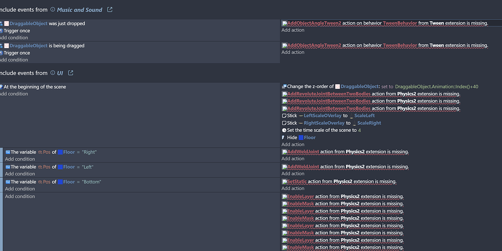 Extensions missing? - Bugs reports - GDevelop Forum