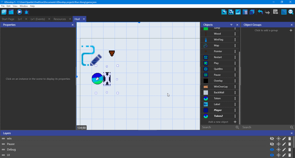 Selection Bug with BitMap text - Bugs reports - GDevelop Forum