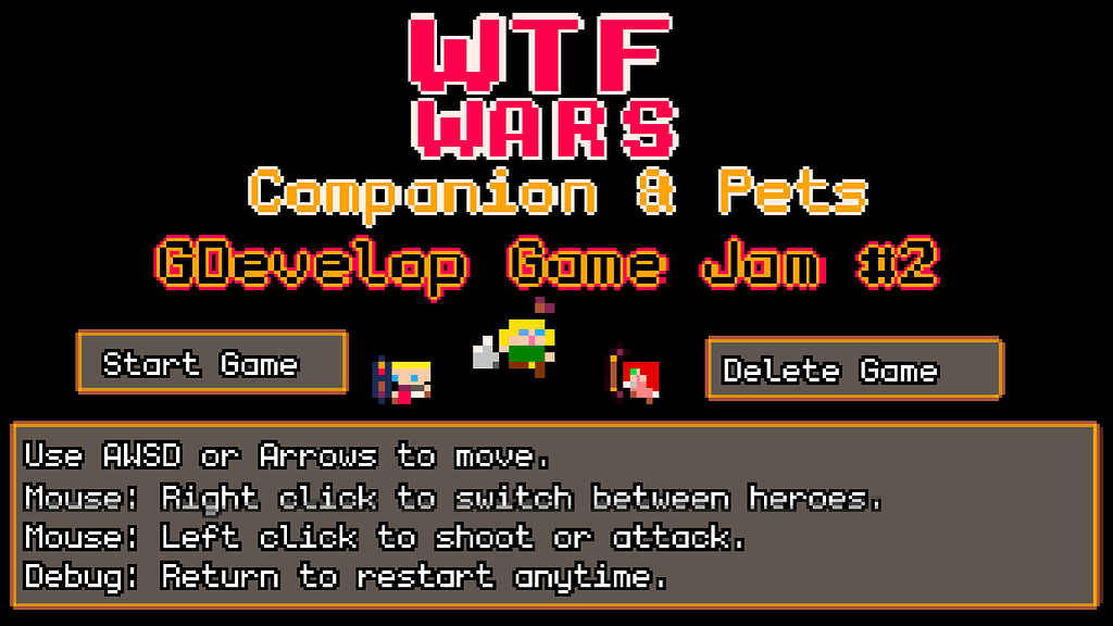 [GDevelop Jam #2] WTF Wars - Companion & Pets - Game jams - GDevelop Forum