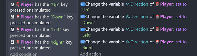 Change Variable (Direction)