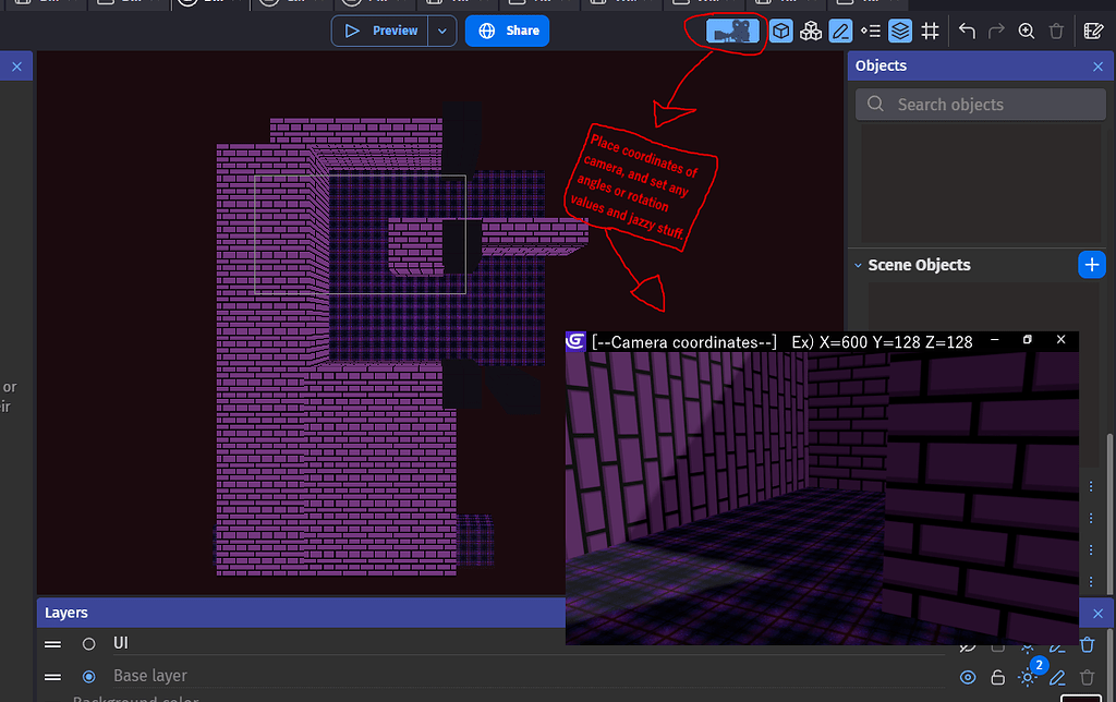 3D Camera Pre-Viewer - Feature requests - GDevelop Forum