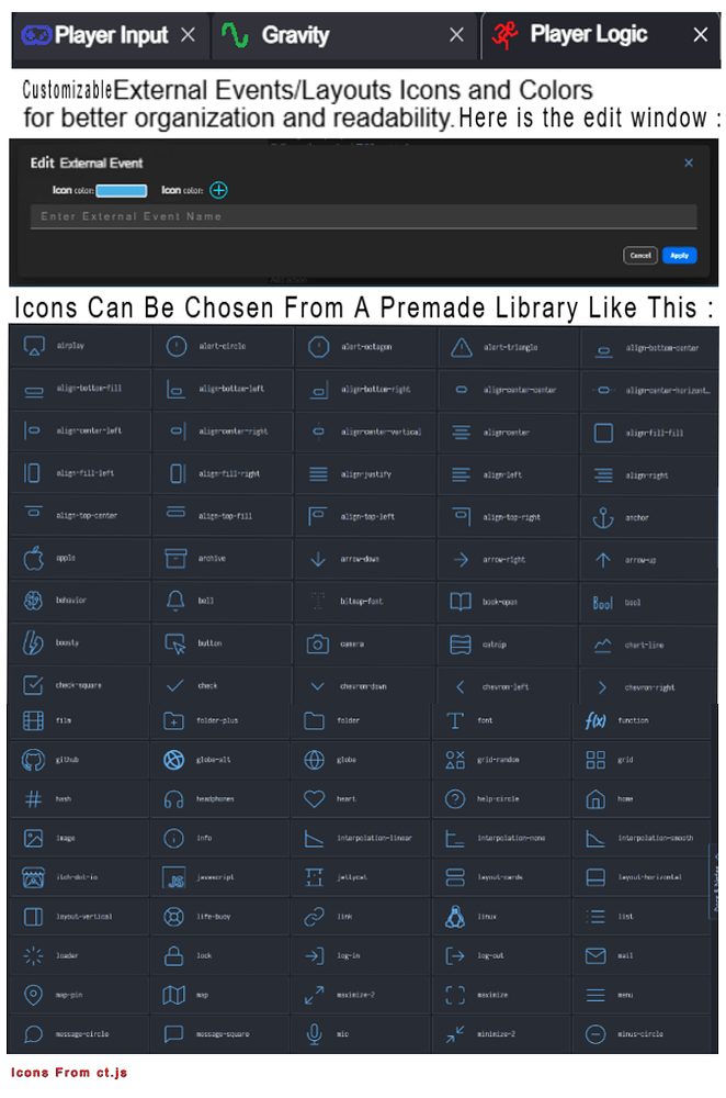 Customizable External Events/Layouts - Feature requests - GDevelop Forum