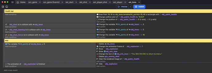 Glitch in the events editor - Bugs reports - GDevelop Forum