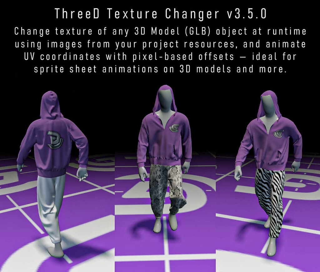 3D Texture changer & animator - Extension 🖼️ - Extensions - GDevelop Forum
