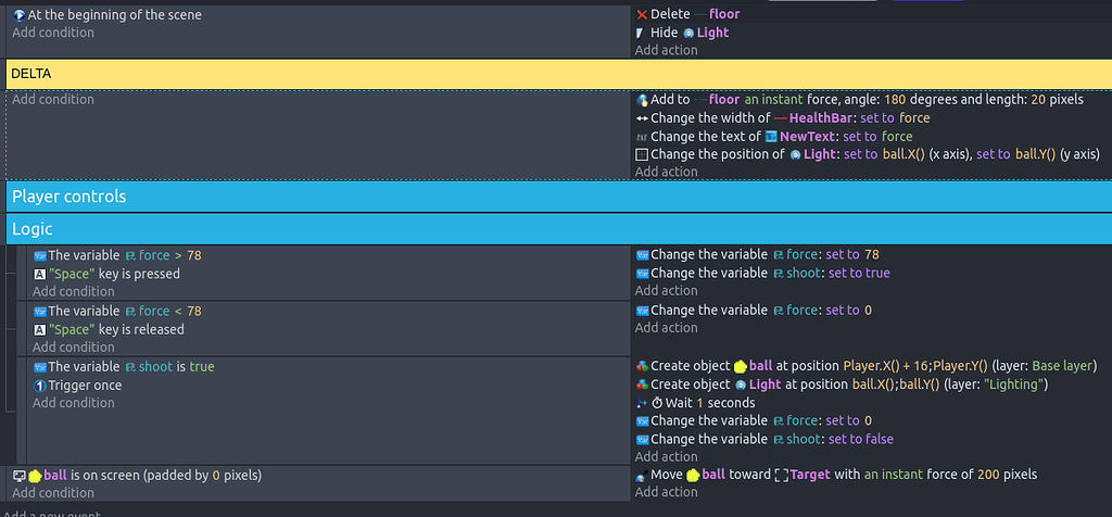 Force towards object (issue) - How do I...? - GDevelop Forum