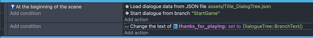 Yarn with variables in the node so it can show different dialogue ...
