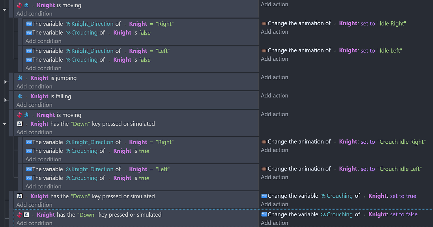 [Solved] Crouch Animation not working - How do I...? - GDevelop Forum