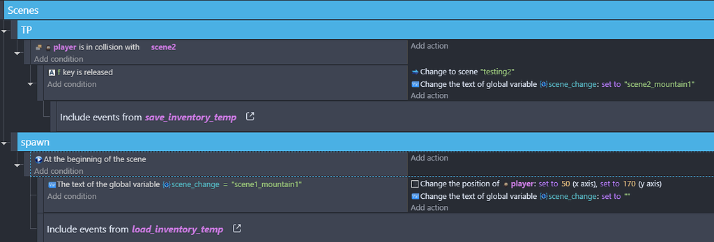Load inventory between scenes - How do I...? - GDevelop Forum
