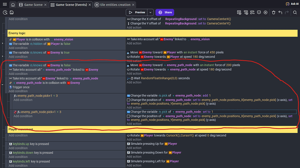 (SOLVED)Help with roaming enemy path - How do I...? - GDevelop Forum