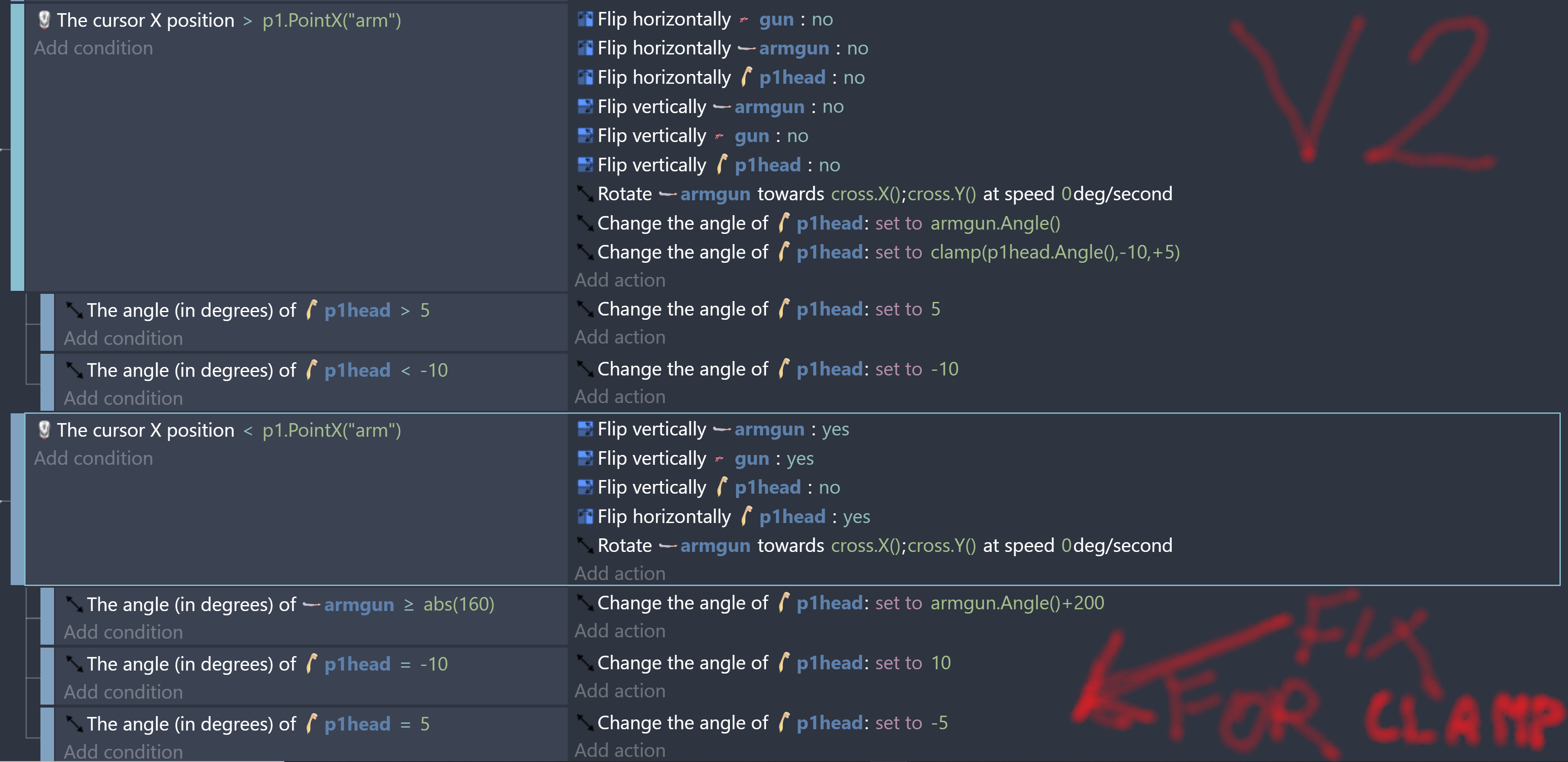 [SOLVED]?.Limit Angle for guns and player - How do I...? - GDevelop Forum