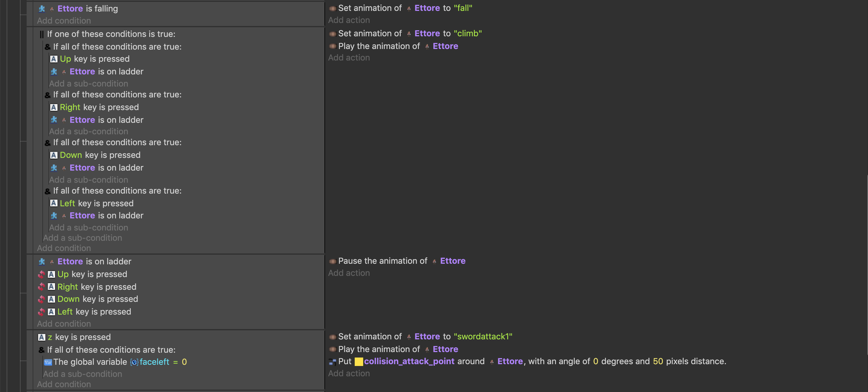 Player platformer attack and don't move - How do I...? - GDevelop Forum