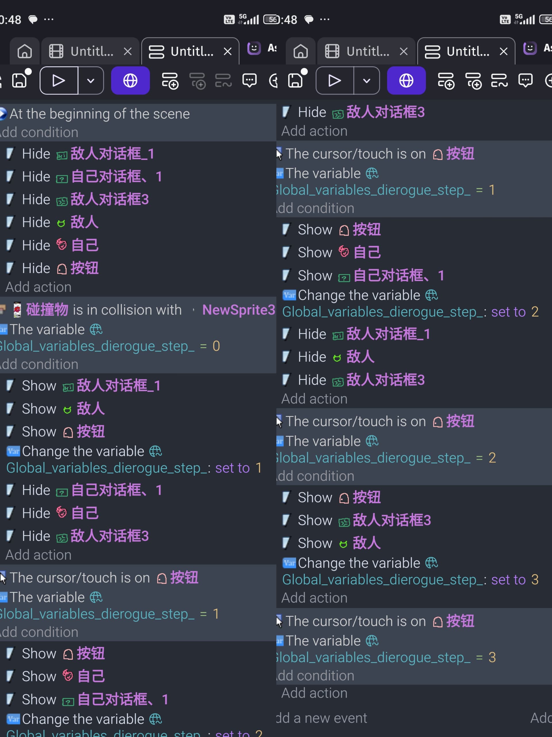 Variables cause game dialogue errors - How do I...? - GDevelop Forum