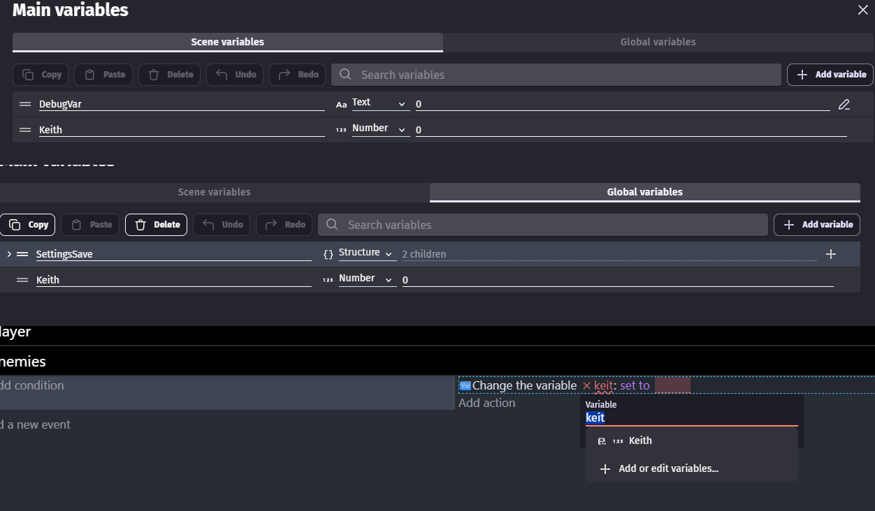 Scene Variable to Global Variable - Feature requests - GDevelop Forum