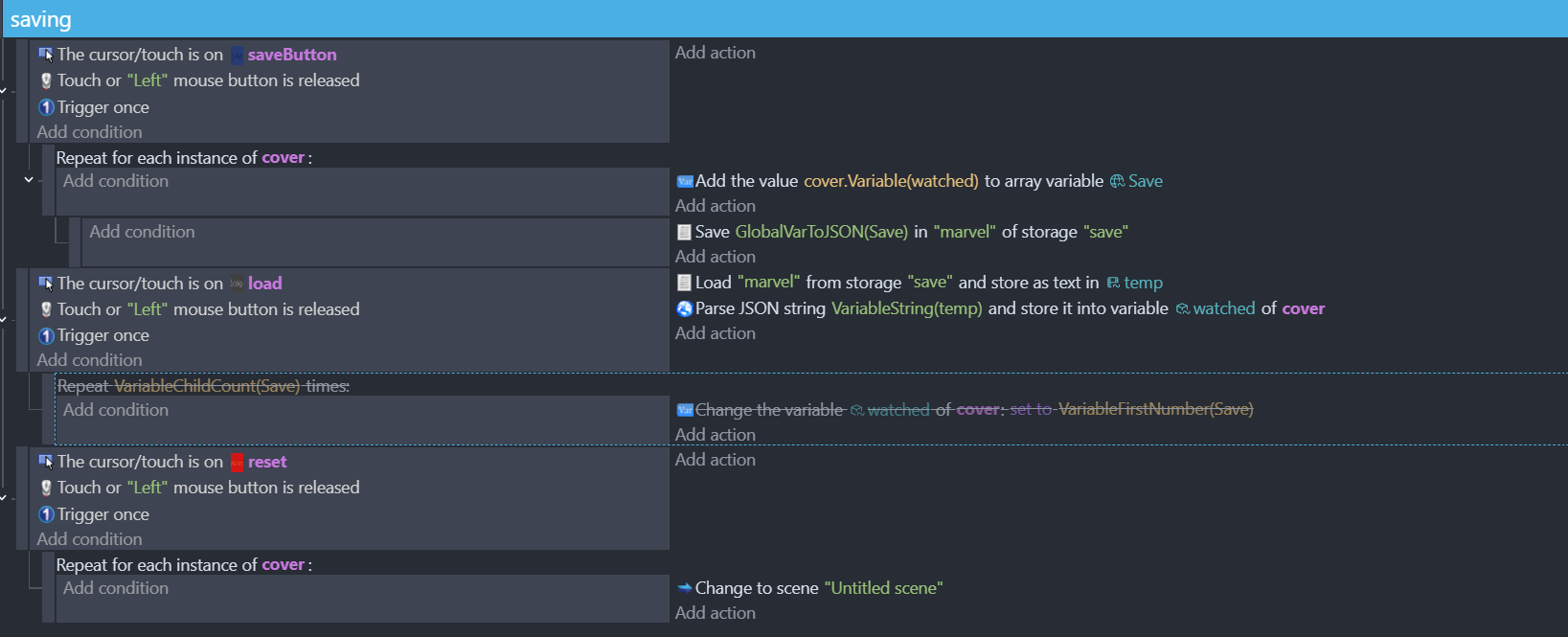 Saving object variables into global array - How do I...? - GDevelop Forum