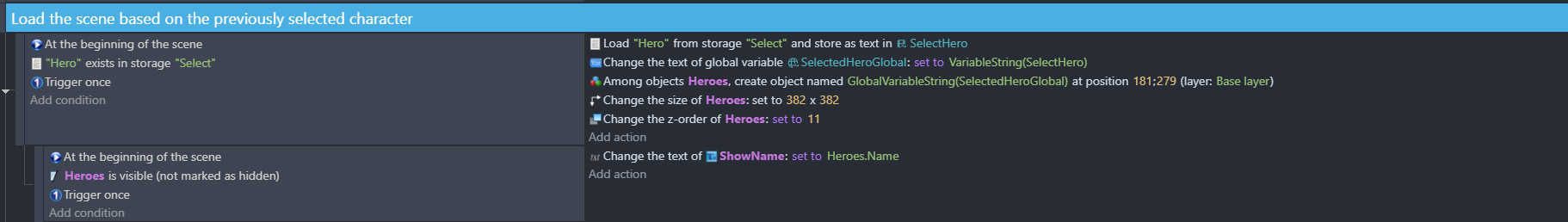 Show a text variable of an object. that belongs in a group of similar ...