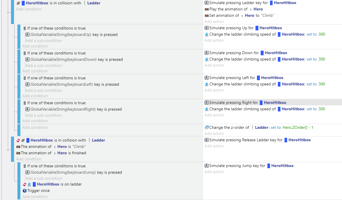 Problem with ladder and player animation - How do I...? - GDevelop Forum