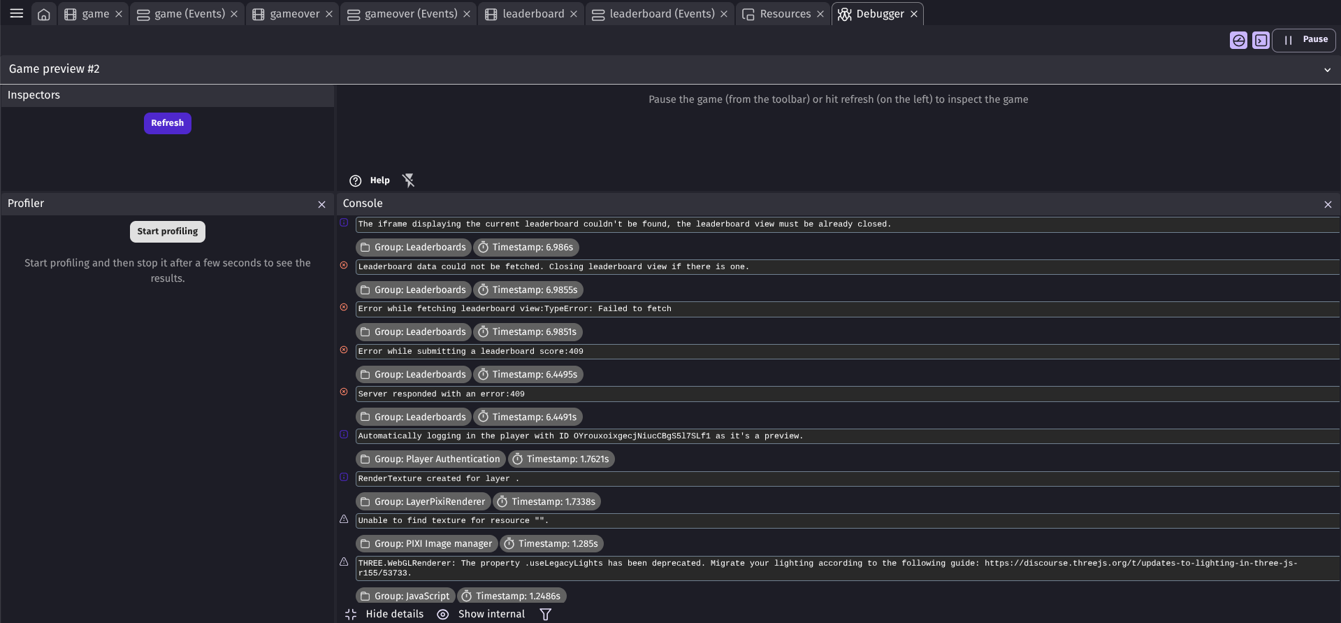 [solved] Leaderboard errors - How do I...? - GDevelop Forum