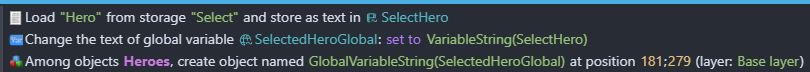 Show a text variable of an object. that belongs in a group of similar ...