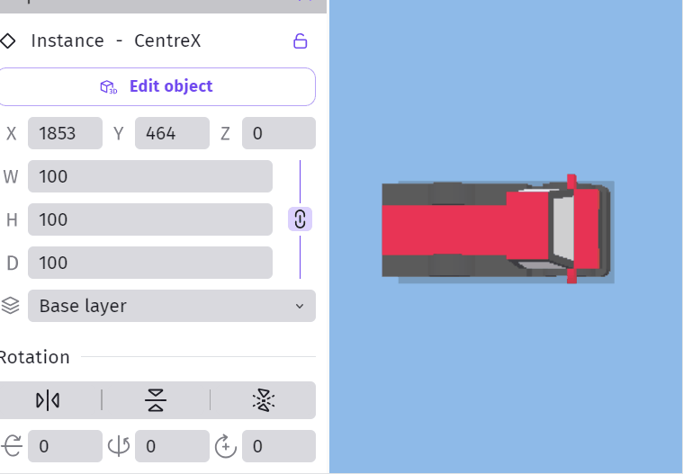 3d model resize bug