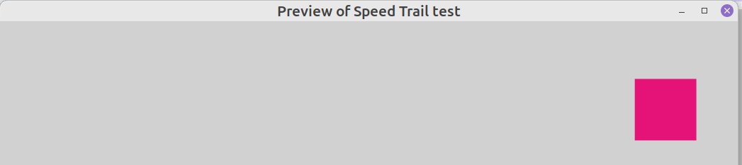 Speed trail test