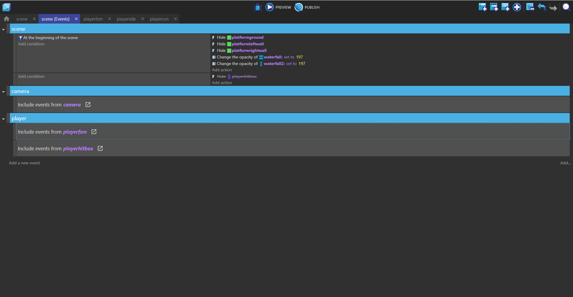 Solved Change text of a variable and external events not working