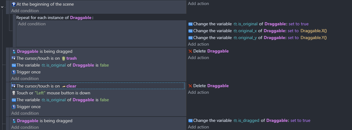 Saving items before changing to next scene - How do I...? - GDevelop Forum