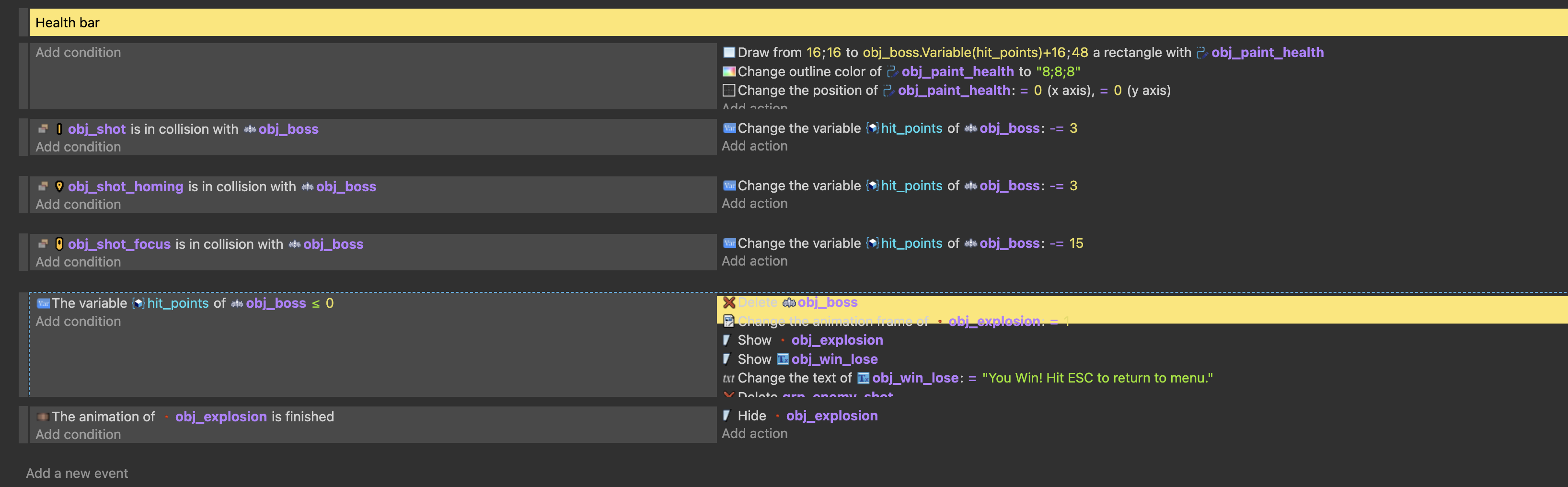 Glitch in the events editor - Bugs reports - GDevelop Forum
