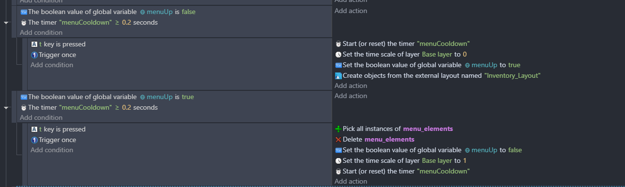 [SOLVED] Trigger Once not working - How do I...? - GDevelop Forum