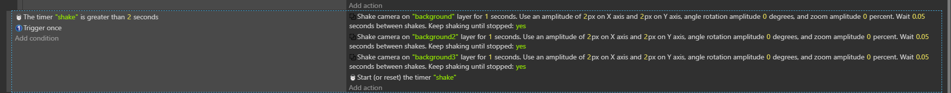 Camera shake behaviour multiple layers? - How do I...? - GDevelop Forum